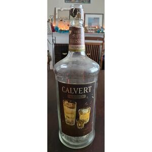Calvert Extra Soft Whiskey Full Gallon Empty Glass Bottle Vintage